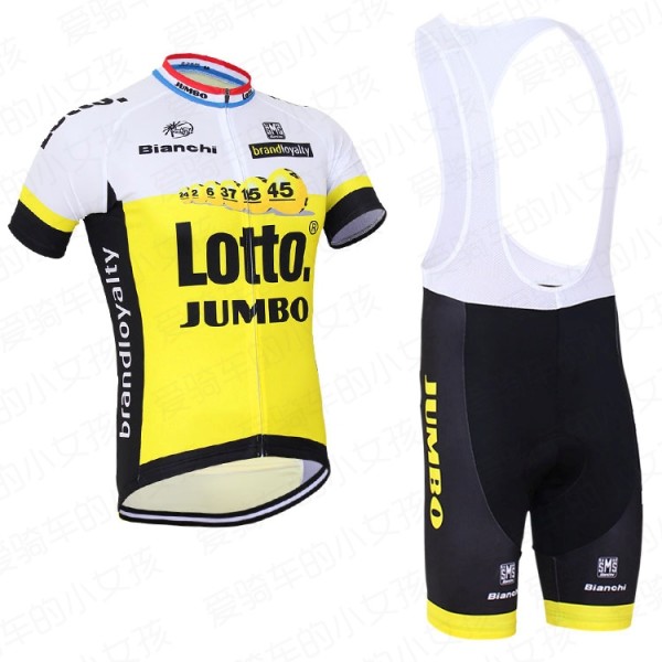2016 Lotto Nuovo abbigliamento Ciclismo Completo Maglia Ciclismo Corta e Salopette 91886-ZV