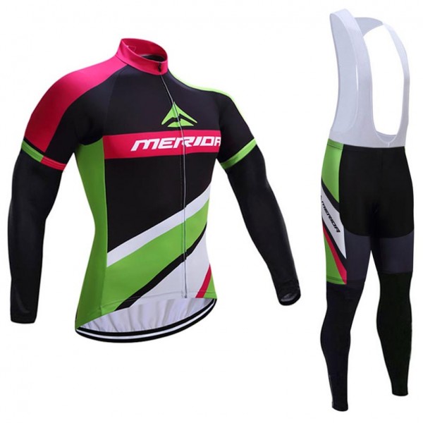 2017 Merida violet Squadre Pro Abbigliamento Ciclismo Maglia Ciclismo Manica Lunga e Salopette Lunga 55976-XJ