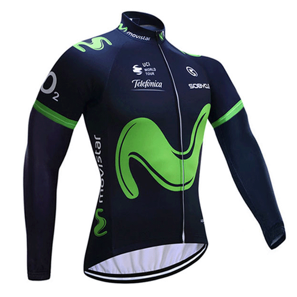 2017 Movistar Maglie Ciclismo Manica Lunga 97582-WJ