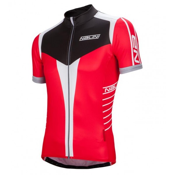 Nalini PRO Rosso Maglia Ciclismo Manica Corta nero bianco Rosso 17637-GO
