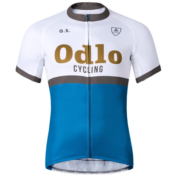 2016 Odlo Ride bianco blu Maglia Ciclismo Manica Corta 56861-IB
