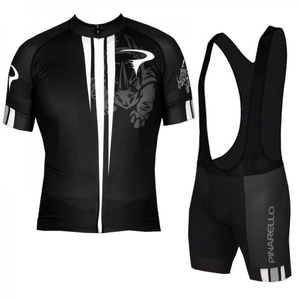 2016 Pinarello Rhino Corsa Black White Nuovo abbigliamento Ciclismo Completo Maglia Ciclismo Corta e Salopette 53757-KI