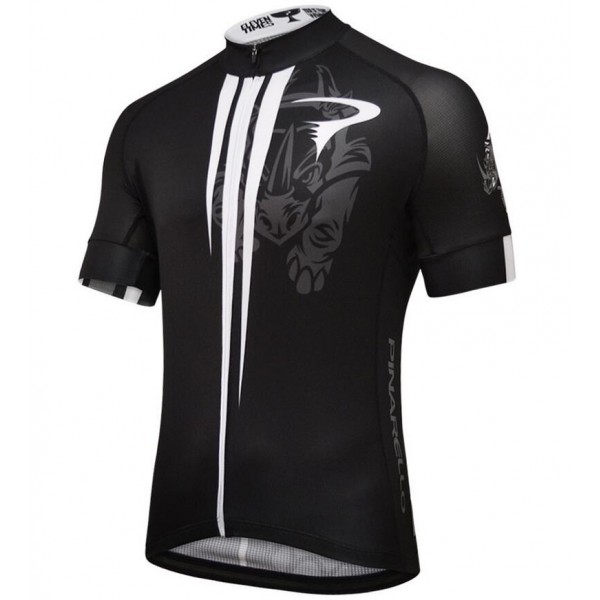 2016 Pinarello Rhino Maglia Ciclismo Manica Corta nero bianco 81566-ZW