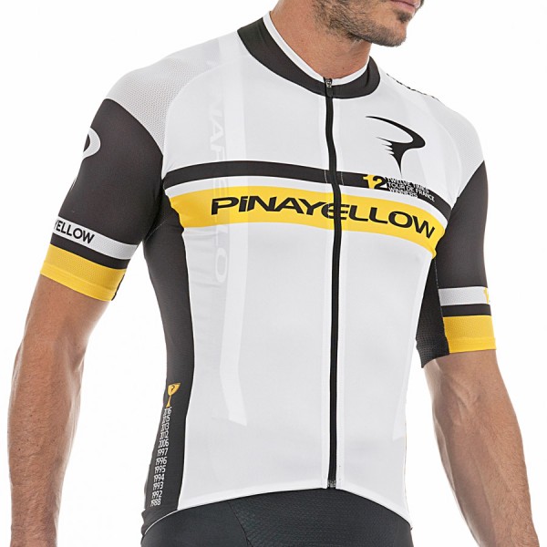 2017 Pinarello 12th Tour de France Maglia Ciclismo Manica Corta - bianco nero 98473-OZ