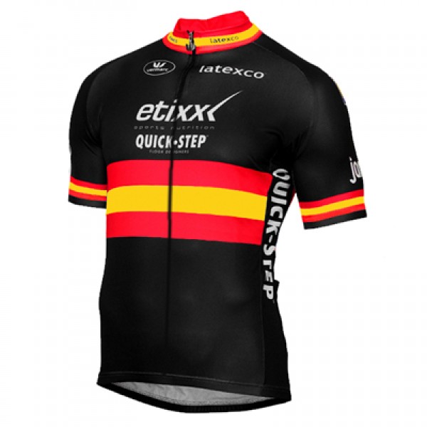 ETIXX-QUICK STEP 2017 nero Rosso giallo Maglia Ciclismo Manica Corta 85500-VN