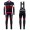 2016 Santini Interactive 3.0 nero -Rosso Squadre Pro Abbigliamento Ciclismo Maglia Ciclismo Manica Lunga e Salopette Lunga 55370-ZX