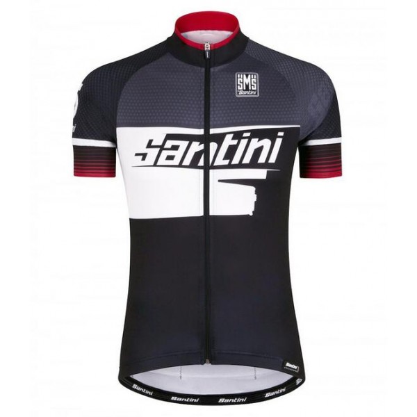 2016 Santini Atom 2.0 nero bianco Rosso Maglia Ciclismo Manica Corta 66615-EX