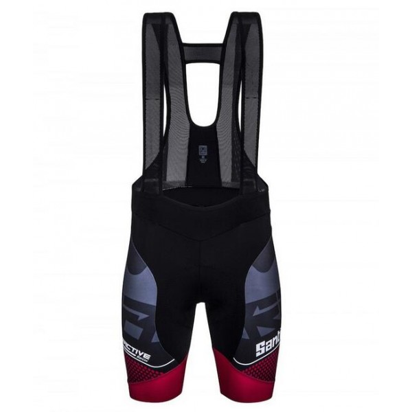 2016 Santini Interactive 3.0 nero Rosso Salopette Ciclismo 78841-BN