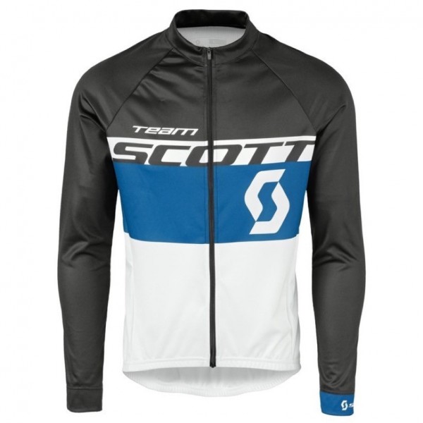 2016 Scott Team nero -blu -bianco Maglie Ciclismo Manica Lunga 25808-JX