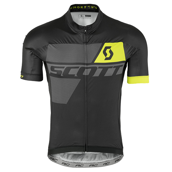 2017 Scott nero giallo Maglia Ciclismo Manica Corta 29639-BB