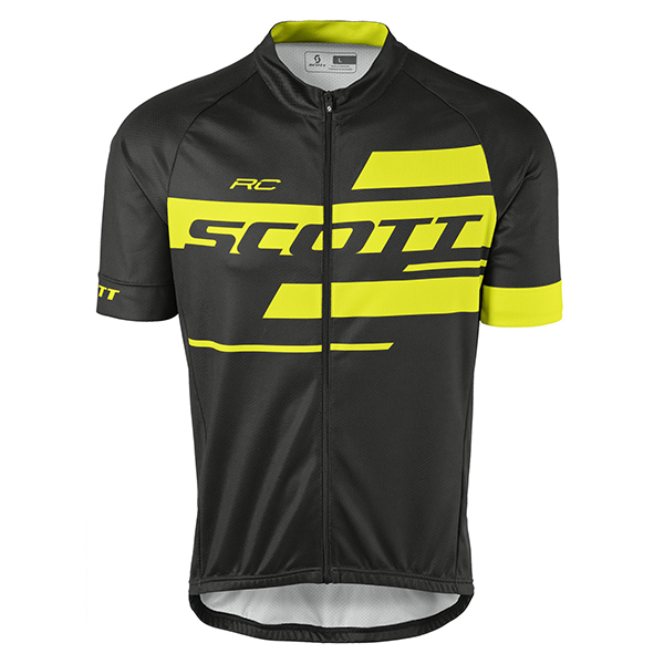2017 Scott Rc nero giallo Maglia Ciclismo Manica Corta 32025-YW