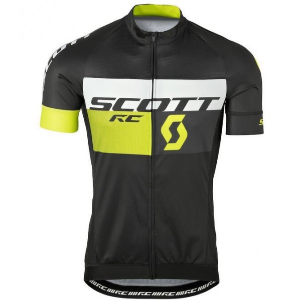 2016 Scott RC nero giallo Maglia Ciclismo Manica Corta 50526-ED