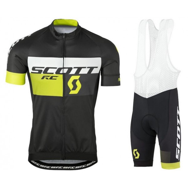 2016 Scott RC nero giallo Nuovo abbigliamento Ciclismo Completo Maglia Ciclismo Corta e Salopette 66881-LJ