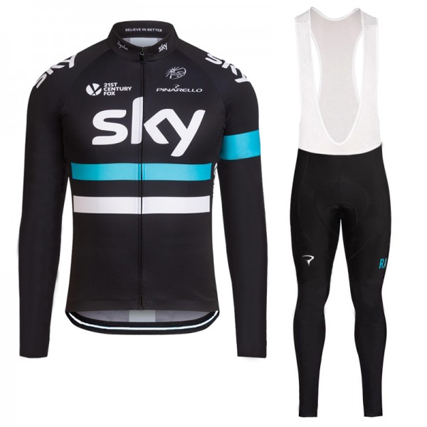 2016 Sky Nuovo Abbigliamento Ciclismo Maglia Ciclismo Manica Lunga e Salopette Lunga 32545-UZ