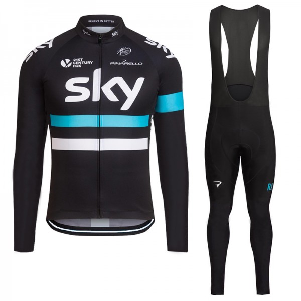 2016 Sky Nuovo Abbigliamento Ciclismo Maglia Ciclismo Manica Lunga e Salopette Lunga 02 41266-DU