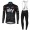 Sky Pro nero 2017 Abbigliamento Ciclismo Maglia manica lunga e Calzamaglia con bretelle 36541-QQ
