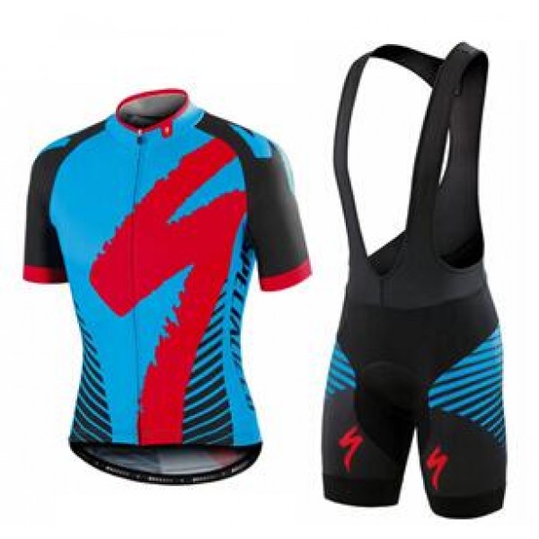 2016 Specialized Comp Racing Ss blu Nuovo abbigliamento Ciclismo Completo Maglia Ciclismo Corta e Salopette 46675-QP