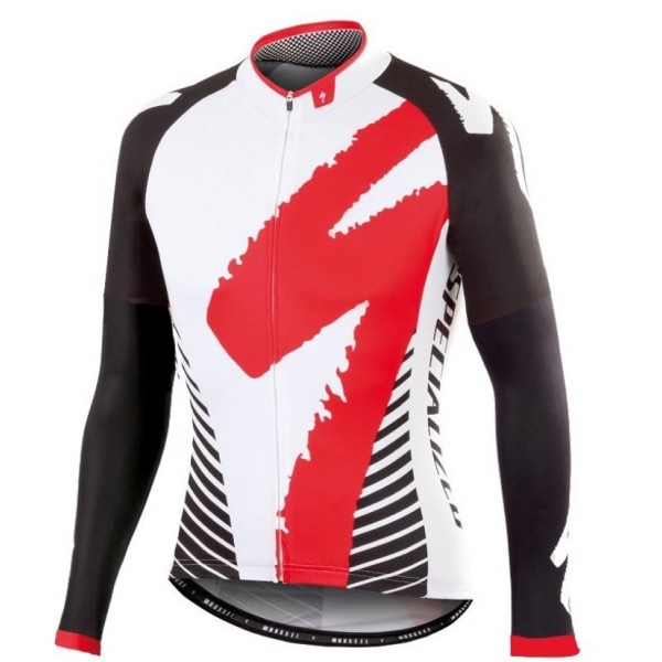 2016 Specialized Team LS bianco -Rosso Maglie Ciclismo Manica Lunga 65502-OM