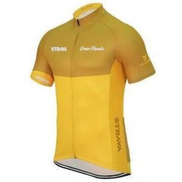 2016 Strava giallo Maglia Ciclismo Manica Corta 52739-IS