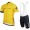 2016 Strava giallo Nuovo abbigliamento Ciclismo Completo Maglia Ciclismo Corta e Salopette 88809-LM
