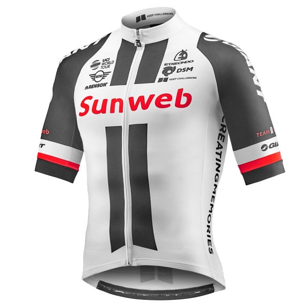 2017 Sunweb Pro Maglia Ciclismo Manica Corta bianco 75340-VE