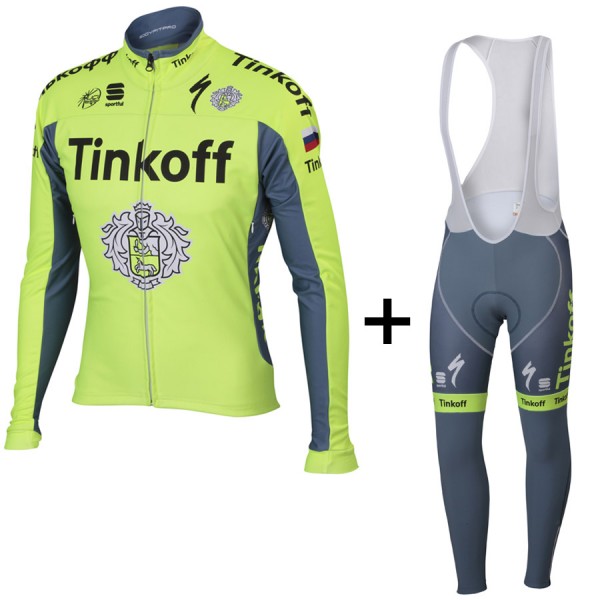 Tinkoff Saxo Bank 2016 Nuovo Abbigliamento Ciclismo Maglia Ciclismo Manica Lunga e Salopette Lunga 65141-OL