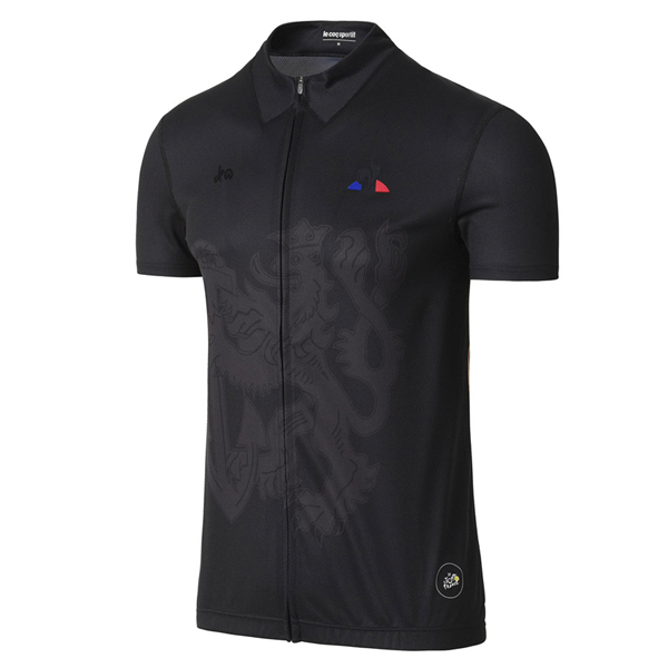 2017 Tour de France nero abbigliamento Maglie Ciclismo Manica Corta 70199-KL