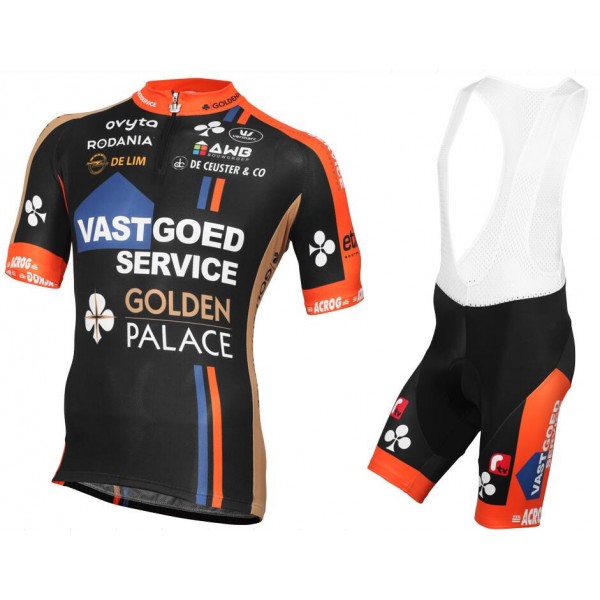2016 VASTGOEDSERVICE -GOLDEN PALACE Nuovo abbigliamento Ciclismo Completo Maglia Ciclismo Corta e Salopette 15320-IX