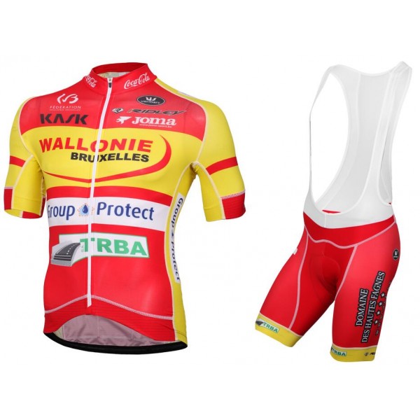 2016 WALLONIE BRUXELLES-GROUP PROTECT Nuovo abbigliamento Ciclismo Completo Maglia Ciclismo Corta e Salopette 95978-SZ