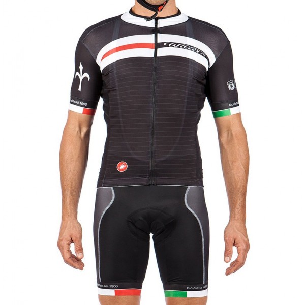 2016 Wilier Free Aero Race Nuovo abbigliamento Ciclismo Completo Maglia Ciclismo Corta e Salopette 45828-OG