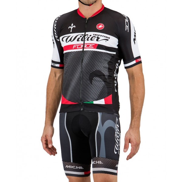2016 Wilier -Force Nuovo abbigliamento Ciclismo Completo Maglia Ciclismo Corta e Salopette 51853-IH