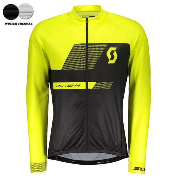 2018 SCOTT RC Pro winter thermal fleece Maglia Ciclismo Manica Lunga 26430HA