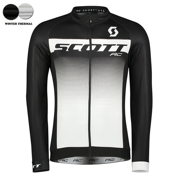 2018 SCOTT RC Pro winter thermal fleece Maglia Ciclismo Manica Lunga 28111ED