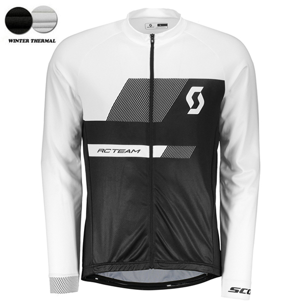 2018 SCOTT RC Pro winter thermal fleece Maglia Ciclismo Manica Lunga 68626HY