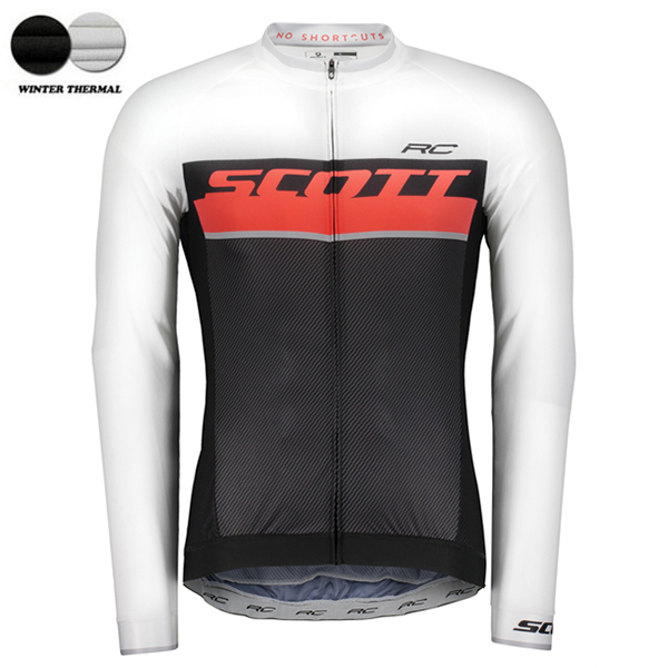 2018 SCOTT RC Pro winter thermal fleece Maglia Ciclismo Manica Lunga 92536WA