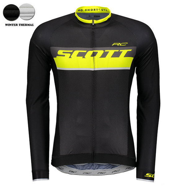 2018 SCOTT RC Pro winter thermal fleece Maglia Ciclismo Manica Lunga 93933UJ