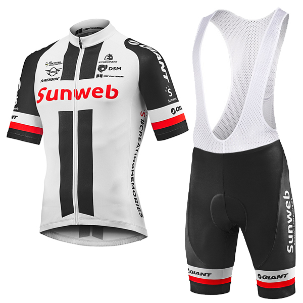 2018 Sunweb Giant abbigliamento Ciclismo Completo Maglia Ciclismo Corta e Salopette 34411PL