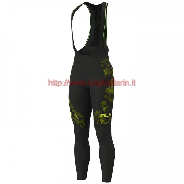 Completo Ciclismo 2019 ALE Camouflage nero-giallo Salopette Lunga Ciclismo