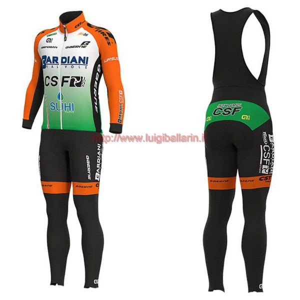 Completo Ciclismo 2019 Bardiani CSF Maglia Ciclismo Manica Lunga e Salopette