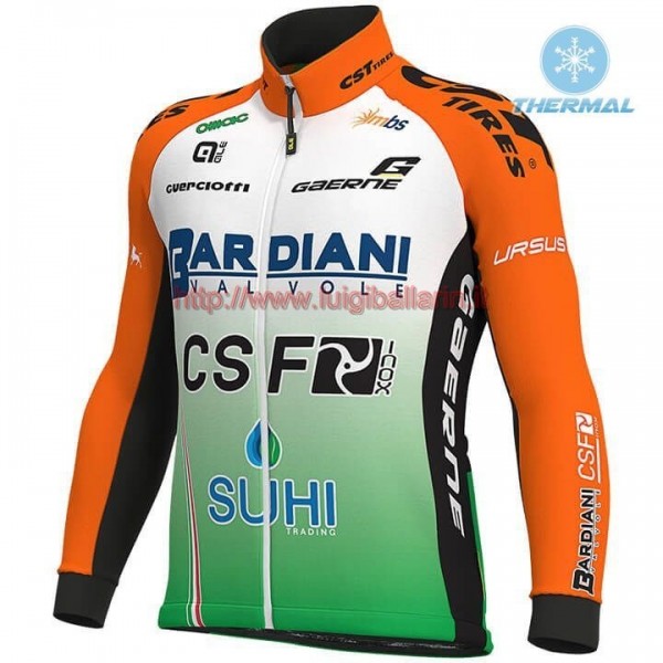 Completo Ciclismo 2019 Bardiani CSF thermique Maglia Ciclismo Manica Lunga