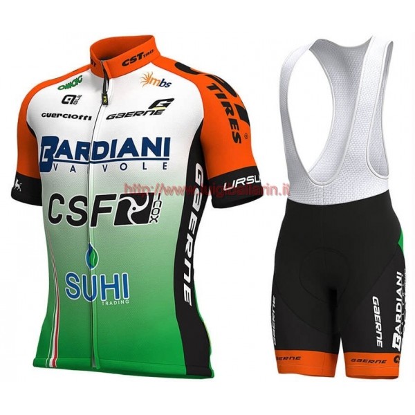 Completo Ciclismo 2019 Bardiani CSF Squadre abbigliamento Bici Completo Maglia Ciclismo Corta e Salopette