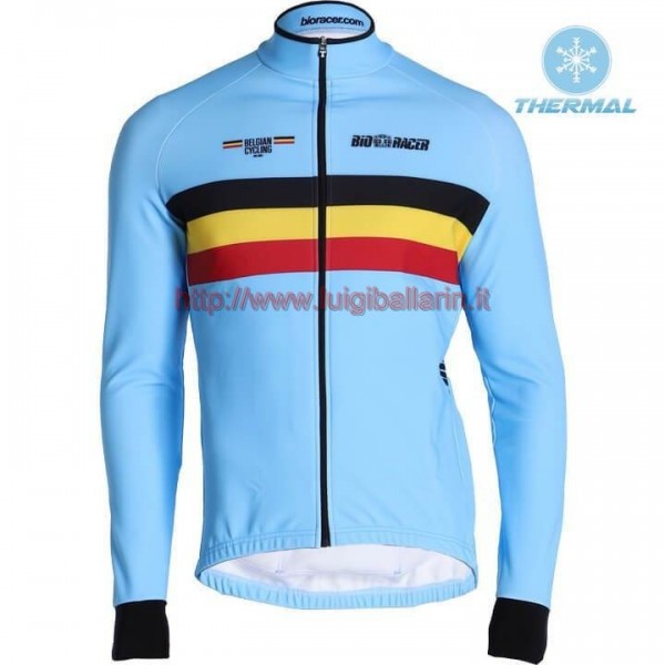 Completo Ciclismo 2019 Belgium Country Squadre thermique Maglia Ciclismo Manica Lunga