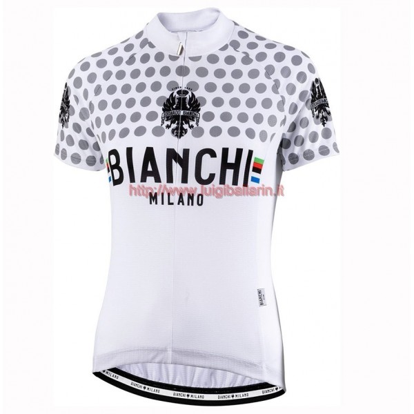 Completo Ciclismo 2019 Bianchi Dot bianca donna Maglia Ciclismo Manica Corta