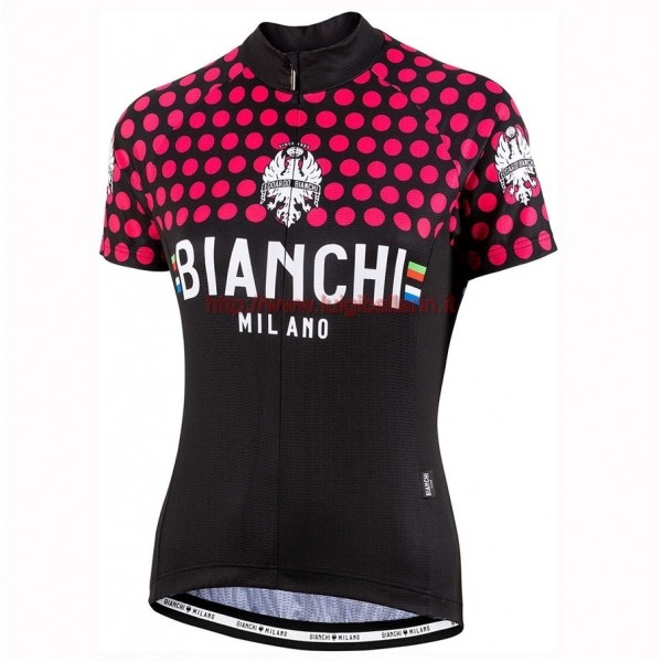 Completo Ciclismo 2019 Bianchi Dot rosso donna Maglia Ciclismo Manica Corta