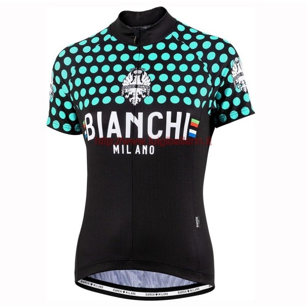 Completo Ciclismo 2019 Bianchi Dot verde donna Maglia Ciclismo Manica Corta