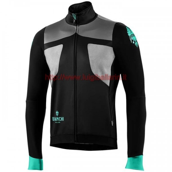 Completo Ciclismo 2019 Bianchi nero-Gris Maglia Ciclismo Manica Lunga