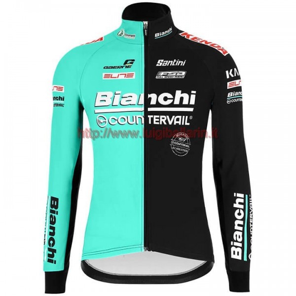 Completo Ciclismo 2019 Bianchi les mesures compensatoires Maglia Ciclismo Manica Lunga