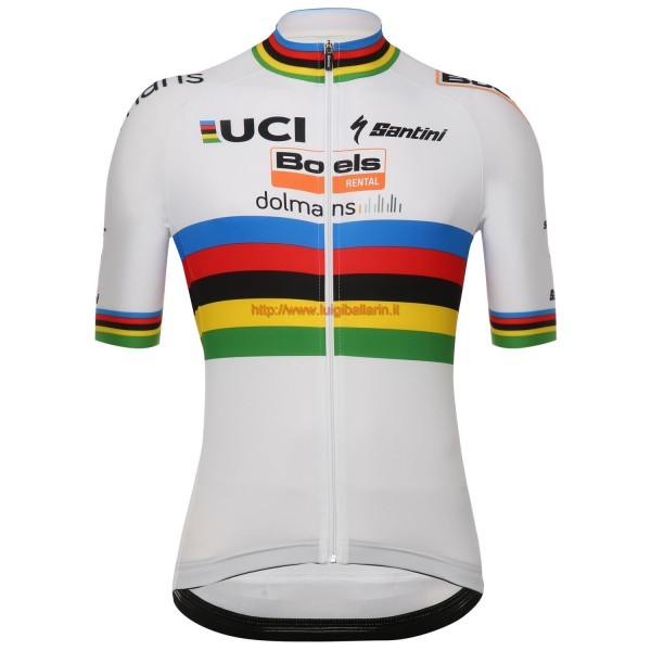 Completo Ciclismo 2019 Boels Dolmans World Champion Maglia Ciclismo Manica Corta