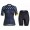 Completo Ciclismo 2019 Bontrager Anara Blu Dot abbigliamento Bici Completo Maglia Ciclismo Corta e Salopette