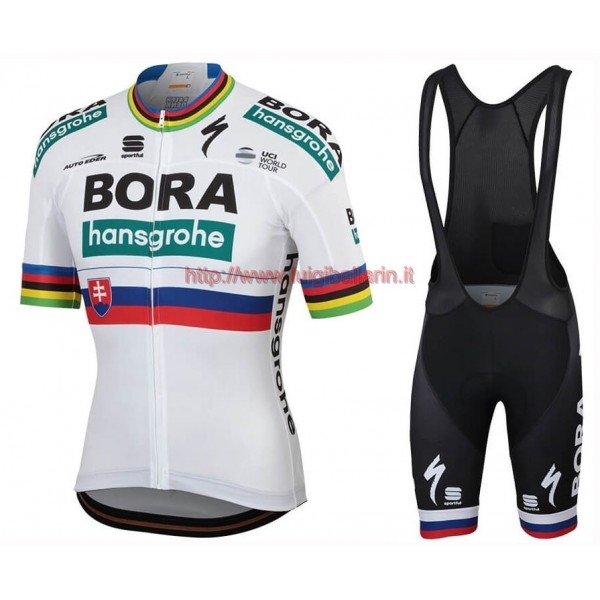 Completo Ciclismo 2019 Bora Slovakia Champion abbigliamento Bici Completo Maglia Ciclismo Corta e Salopette